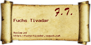 Fuchs Tivadar névjegykártya